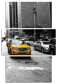 Obraz na plátne - Taxi z New Yorku - obdĺžnik 7927ČC (90x60 cm)