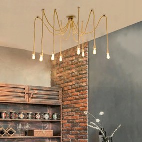 Toolight - Závesná lampa 6xE27 APP680-6CP, zlaté lano, OSW-07864