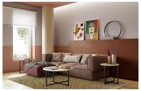 Konferenčný stolík s doskou z dubového dreva a mramoru TemaHome Sonata, ø 80 cm