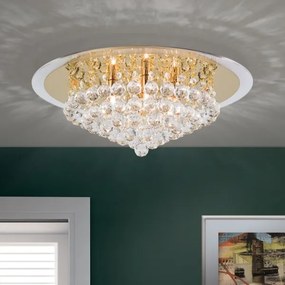 Orion DLU 2378/6/50-Krištáľové str. svietidlo GLORIA 6xG9/40W/230V pr.50 cm zlatá