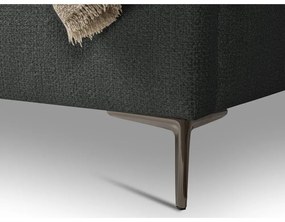 Tmavosivá čalúnená dvojlôžková posteľ s roštom 180x200 cm Makana – Makamii