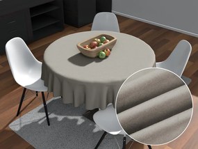 Biante Okrúhly obrus/imitácia brúsenej kože Alcantara ALC-014 Svetlo sivý Ø 100 cm