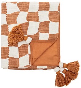 Hnedá/béžová bavlnená deka 130x150 cm Chola – Bloomingville