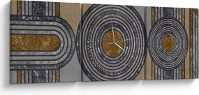 Obraz - Dekoratívne vzory (s hodinami) (90x30 cm)