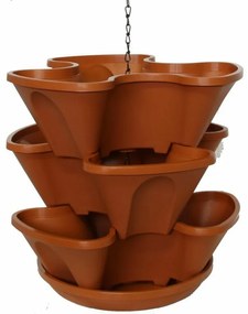 Kaskáda závesná 3-dielna teracota, 33 cm