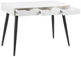 Dizajnový písací stôl Nature 110 cm, biely-čierny