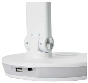 Stolná lampa Platinet 12 W, RGB osvetlenie + USB, biela