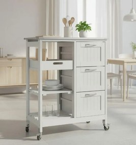 XXXLutz SERVÍROVACÍ VOZÍK, biela, 67/84/37 cm MID.YOU - Barový nábytok - 001713015001