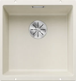 Blanco Subline 400-U, silgranitový drez pod pracovnú dosku 400x400x190 mm, 1-komorový, biela soft, BLA-527166
