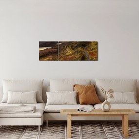 Obraz škótskych hôr (s hodinami) (90x30 cm)