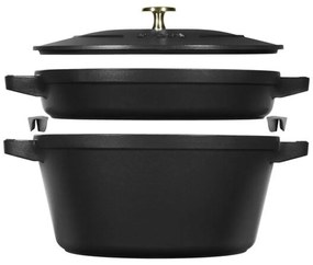 Staub Liatinová sada STAUB 24 cm SET/3ks čierna