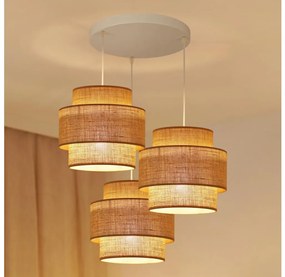 Brilagi - Luster na lanku SPACE YUTE 3xE27/15W/230V béžová/biela