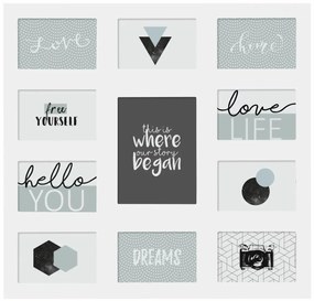 Nástenný fotorámik Gael White 53x55 cm