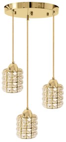Toolight Toolight, Stropné svietidlo Crystal Gold APP726-3CRP, zlatá, OSW-08746