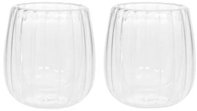 Sada dvoch pohárov CEMBRA GROOVE s dvojitým dnom 888118 250 ml