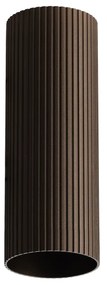 Minimalistické bodové svietidlo Lucas Ribbed Tube 40 kávová