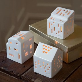 Biely keramický svietnik Kähler Design Urbania Lighthouse Functio