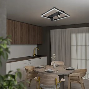 LED Stropné svietidlo LED/38W/230V + 2xGU10/30W čierna