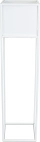 KOVOVÝ KVETINÁČ SO STOJANOM PLAIN 90X24 CM BIELA