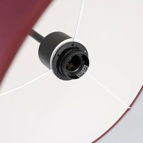 Závesné svietidlo Nevia, 1x bordové textilné tienidlo, b