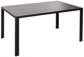 Záhradný stôl HWC-N40, hliník, 140x80cm - antracit