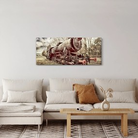 Historický obraz lokomotívy (120x50 cm)