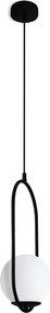 Závesné svietidlo Florence, 1x biele sklenené tienidlo, b, U