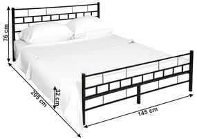Manželská posteľ 140 cm Timlu (s roštom). Vlastná spoľahlivá doprava až k Vám domov. 1017211