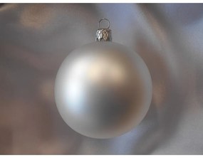Vianočné gule 7 cm - mat SET/6ks - biela matná