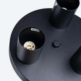 Stropné svietidlo Lagos, 3x čierne kovové tienidlo