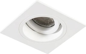 Inteligentné zapustené bodové svietidlo biele štvorcové vrátane WiFi GU10 - Chuck