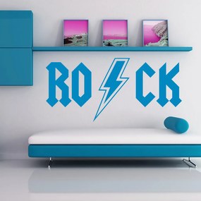 Veselá Stena Samolepka Rock Farba: modrá, Veľkosť: 100 x 50 cm