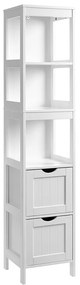 Skrinka s 3 policami a 2 zásuvkami 30x30x141.5 cm