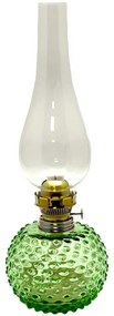 Floriánova huť Petrolejová lampa EMA 38 cm svetlozelená FL0039