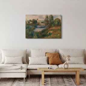 Obraz - Auguste Renoir, Landscape at Vetheuil, reprodukcia (90x60 cm)