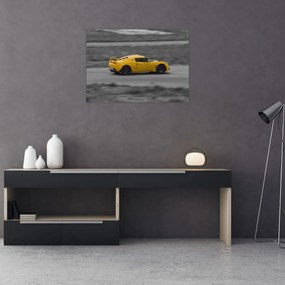 Sklenený obraz - Rýchle auto (70x50 cm)