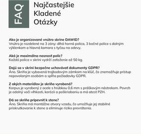 Uzamykateľná hospodárska skriňa sivá DAWID 900 x 1850 x 450 mm