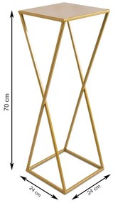 Stojan na kvety ESPIRAL 70 cm zlatý