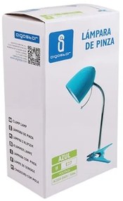 Aigostar -  Stolná lampa s klipom 1xE27/11W/230V modrá/chróm