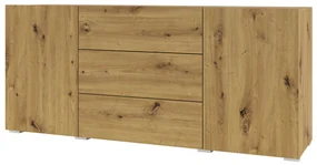 Komoda Avernic Typ 26 (čierna + dub artisan). Akcia -20%. Vlastná spoľahlivá doprava až k Vám domov. 1042059