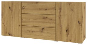 Komoda Avernic Typ 26 (čierna + dub artisan). Vlastná spoľahlivá doprava až k Vám domov. 1042059