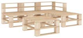 5-dielna záhradná sedacia súprava paletové drevo 3052154