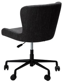 GLAM ČALÚNENÁ OFFICE STOLIČKA black/black