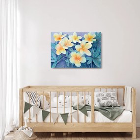 Sklenený obraz - Tropické kríky (70x50 cm)