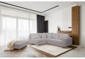 Sivý menčestrový taburet Ariella – Ropez