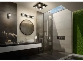 Ledvance -LED Kúpeľňové stropné svietidlo ORBIS FLAME 4xLED/5,5W/230V IP44 čierna