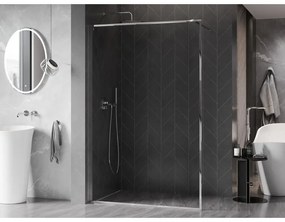 Mexen Kioto-XF, sprchová zástena s rámom 140 x 202 cm, 10mm číre sklo, chrómový profil, 800-140-104-01-00-X