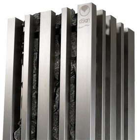 Saunová pec Monolith 6,9 kW - brúsená nehrdzavejúca oceľ, Výkon 5,7 kW