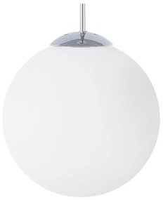 Sklenená závesná lampa biela BARROW S Beliani