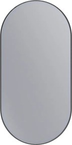 Erga Oval, oválne zrkadlo 50x100cm, čierny rám, ERG-V01-OVAL-5010-BK